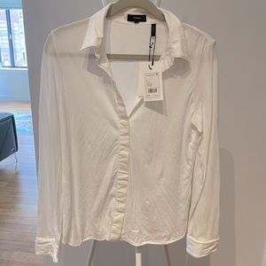 Theory Fitted Women’s top size M, new with tags, white.